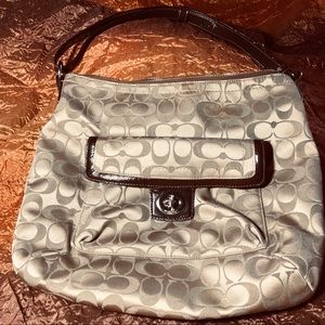 COACH BROWN OVER THE SHOULDER PURSE